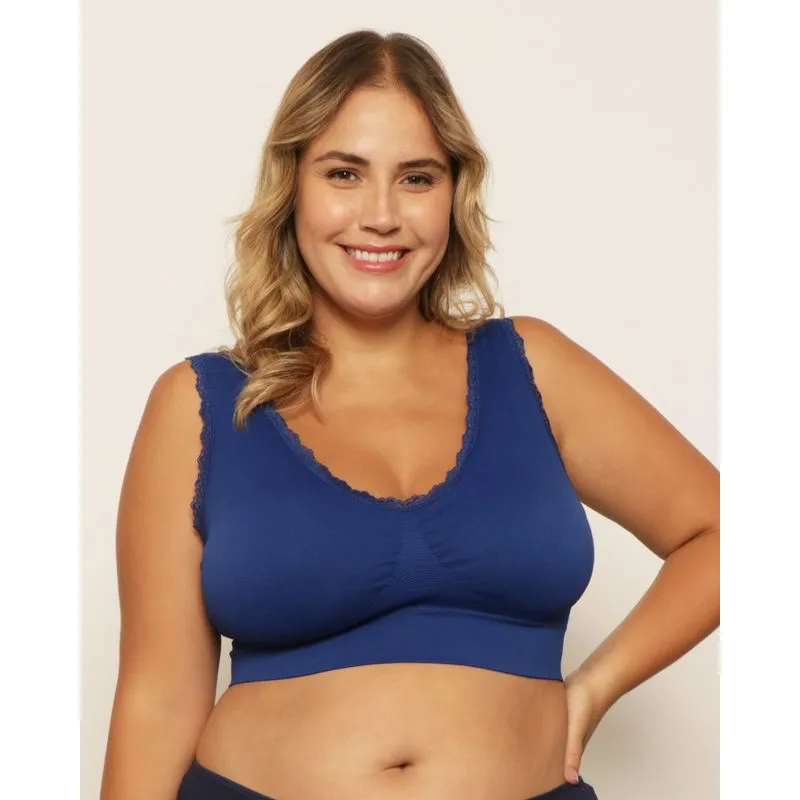 Sutiã Plus Size Feminino Top Zee Rucci Marinho G1
