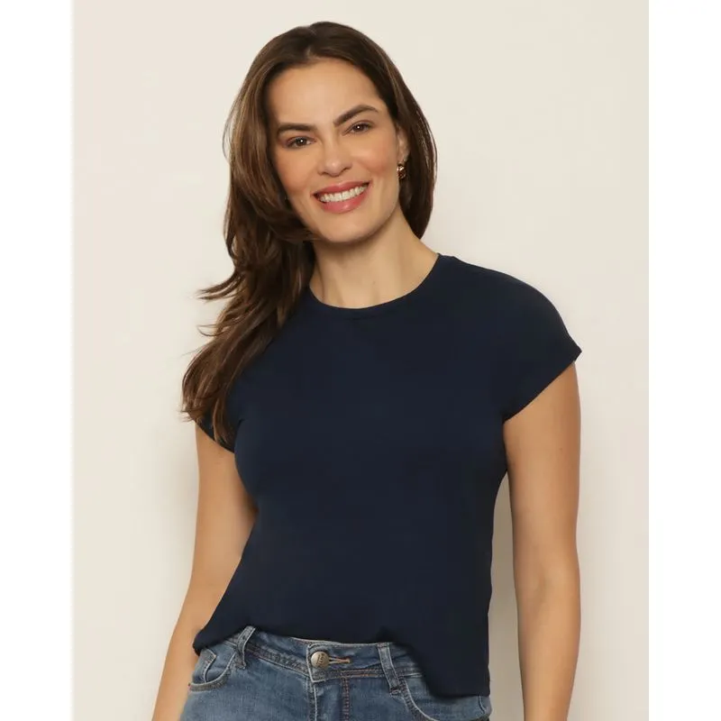 Blusa Feminina Manga Curta Lisa Marinho P