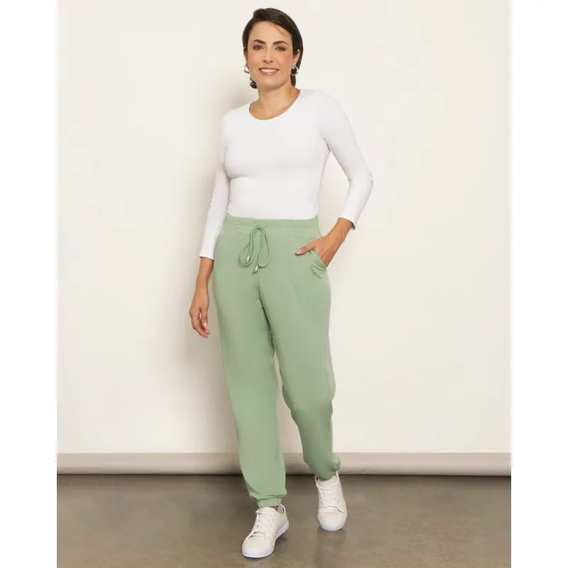 Calça Feminina Jogger Com Cordão Verde G