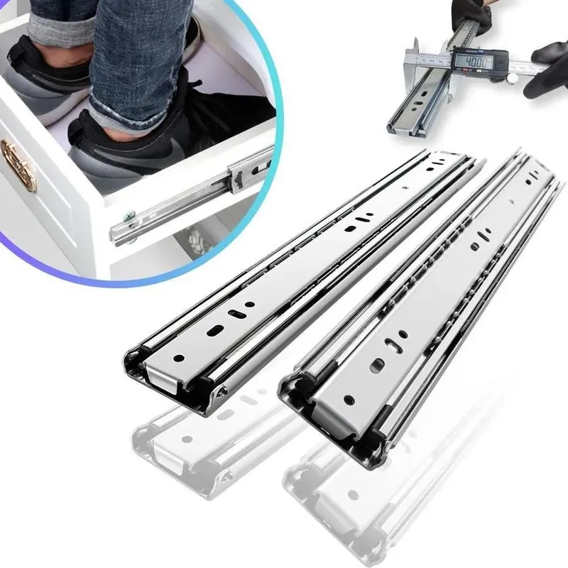 4 Corrediça Telescópica H40 45cm 2 Par Reforçada Resistente