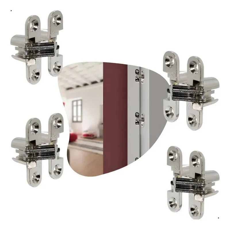 Kit 4 Dobradicas Invisivel Oculta Pequena 45x12mm 20kg Hardt