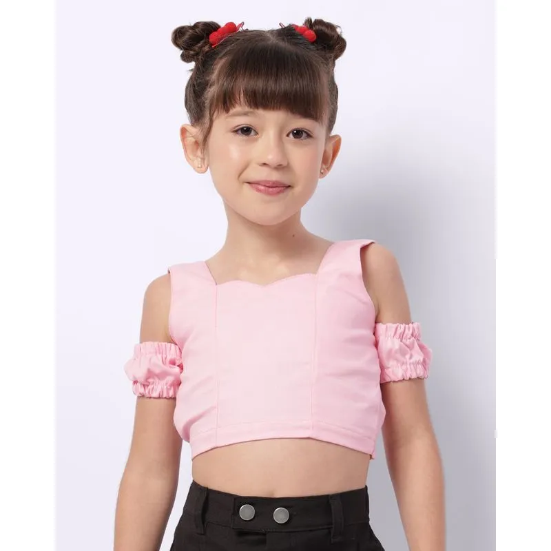 Blusa Infantil Cropped Ciganinha Rosa 6