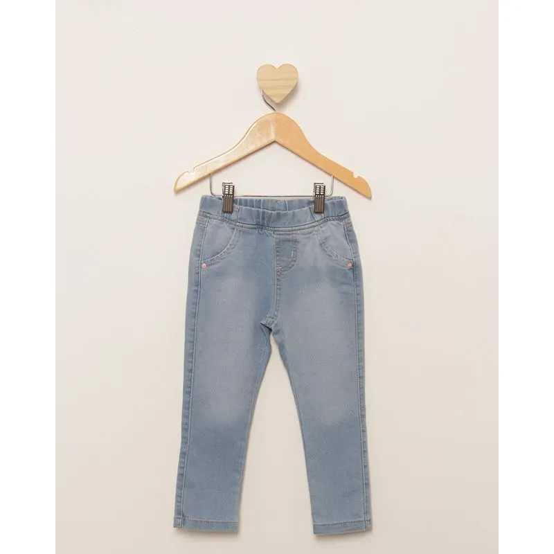 Calça Jeans Bebê Skinny Com Bolsos Azul 1