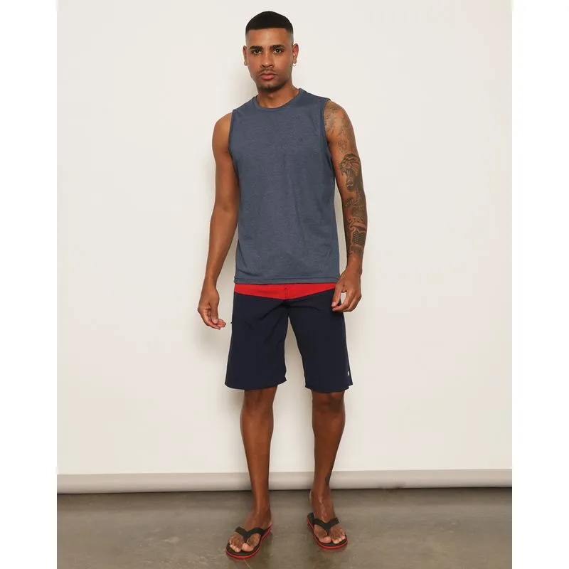 Bermuda Masculina Gangster Reta Com Cordão Marinho 44
