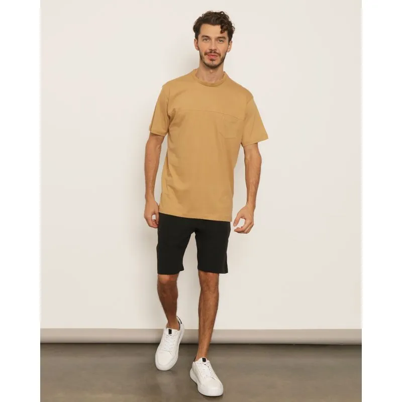 Bermuda Masculina Reta Com Bolsos Preta 40