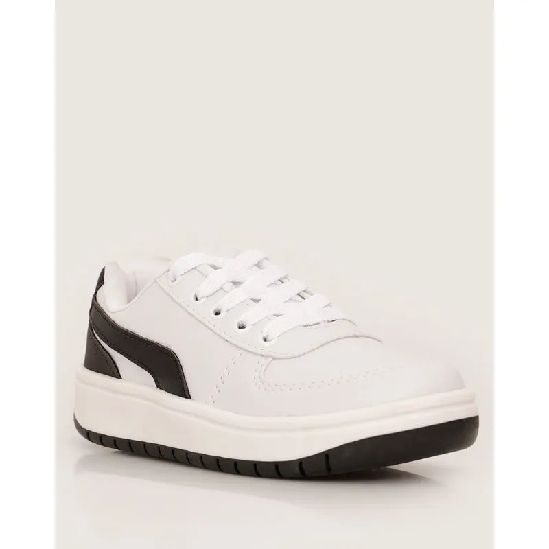 Tênis Infantil Casual Com Recortes Branco 28