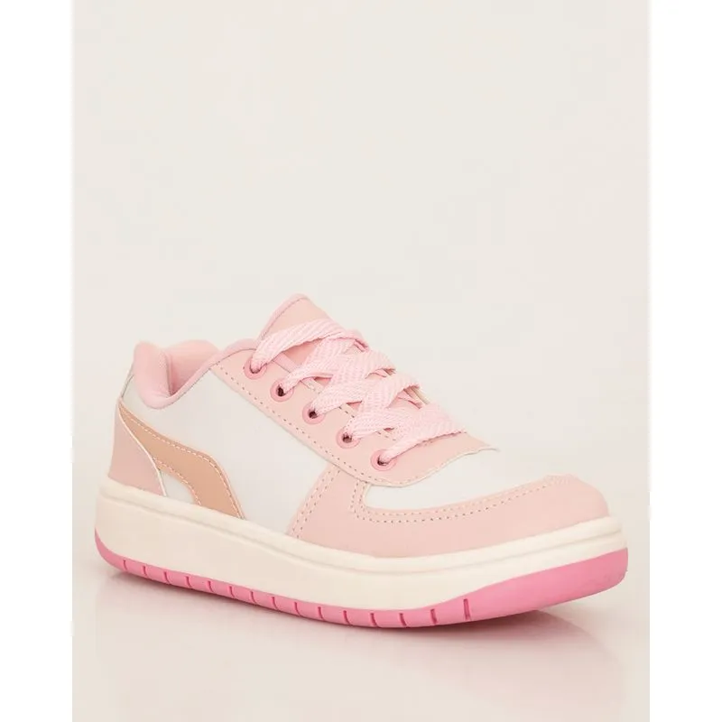Tênis Infantil Casual Com Recortes Branco 31