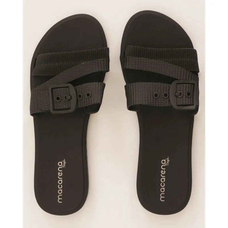 Chinelo Feminino Slide Texturizado Preto 36