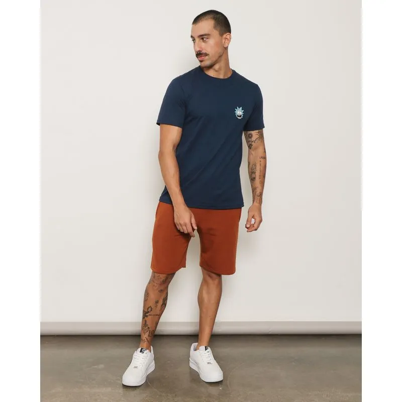 Bermuda Moletom Masculina Reta Marrom GG