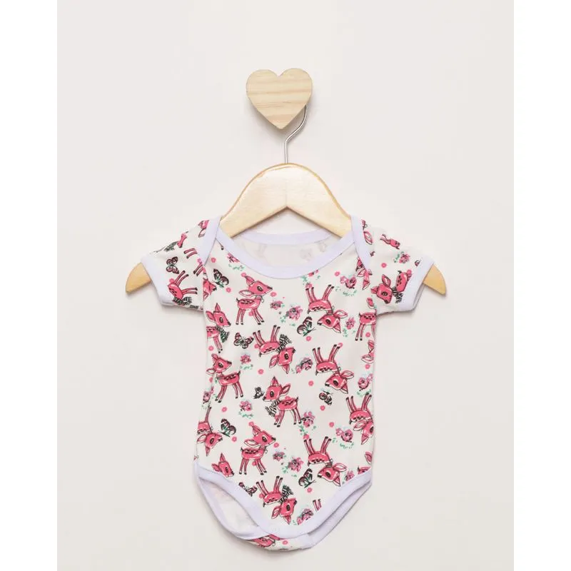 Body Bebê Estampa Sortida Manga Off White M