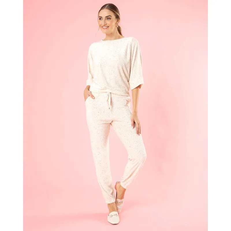 Calça Feminina Jogger Atoalhada Botonê Bege M