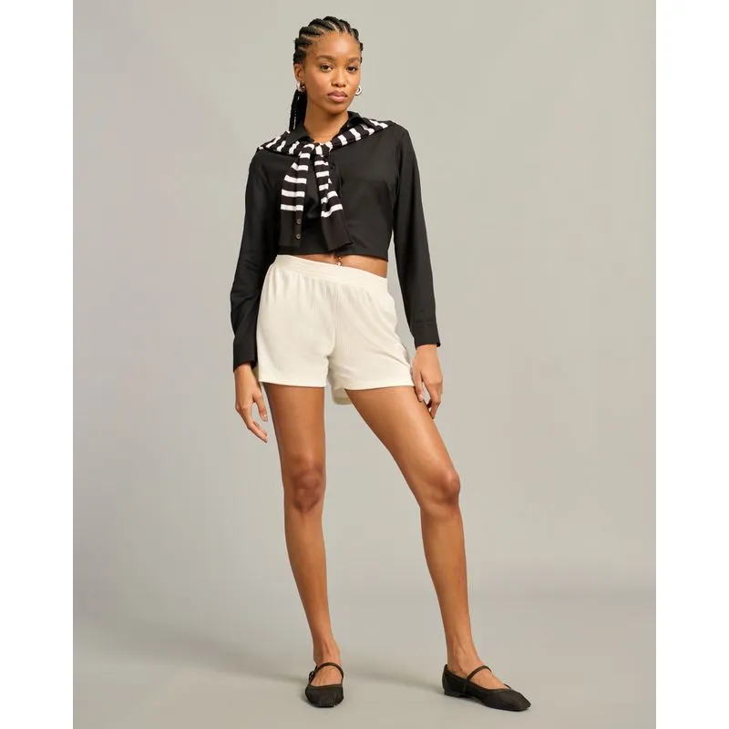 Short Feminino Canelado Off White GG