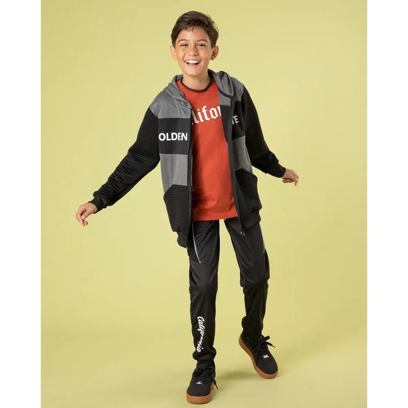Calça Juvenil Jogger Helanca Preta 10