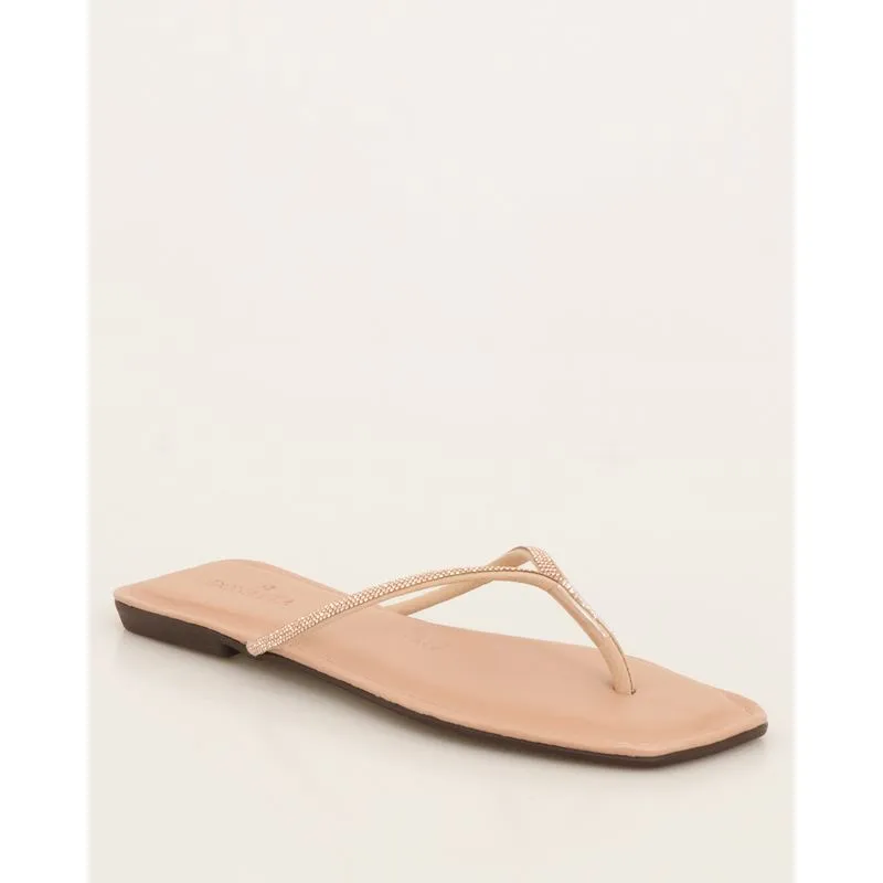 Sandália Rasteirinha Feminina Donatta Com Strass Rosa 38