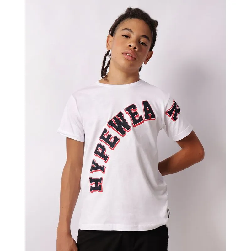 Camiseta Juvenil Estampa Frontal Manga Curta Branca 16