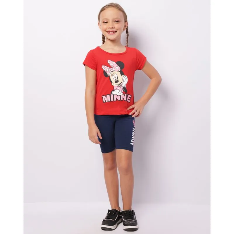 Bermuda Infantil Ciclista Disney Minnie Marinho 4