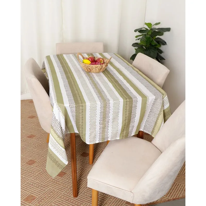 Toalha De Mesa Retangular 140cm x 210cm Teka Estampada Verde UN
