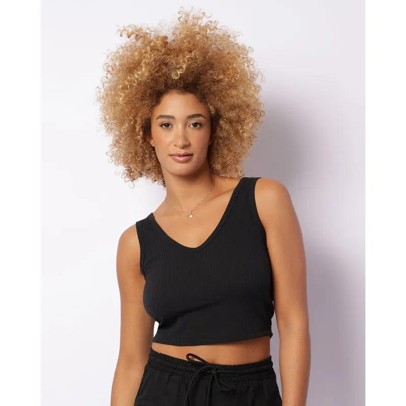 Regata Feminina Cropped Canelada Preta M