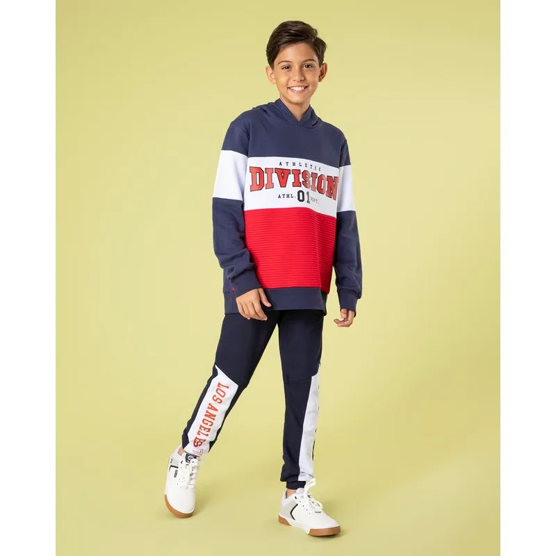 Calça Moletom Juvenil Jogger Peluciada Marinho 16
