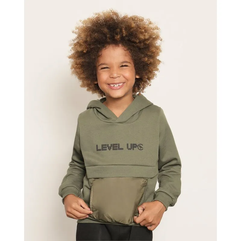 Blusão Moletom Infantil Estampa Frontal Verde 4