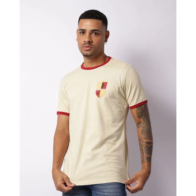 Camiseta Masculina Warner Harry Potter Manga Curta Bege M