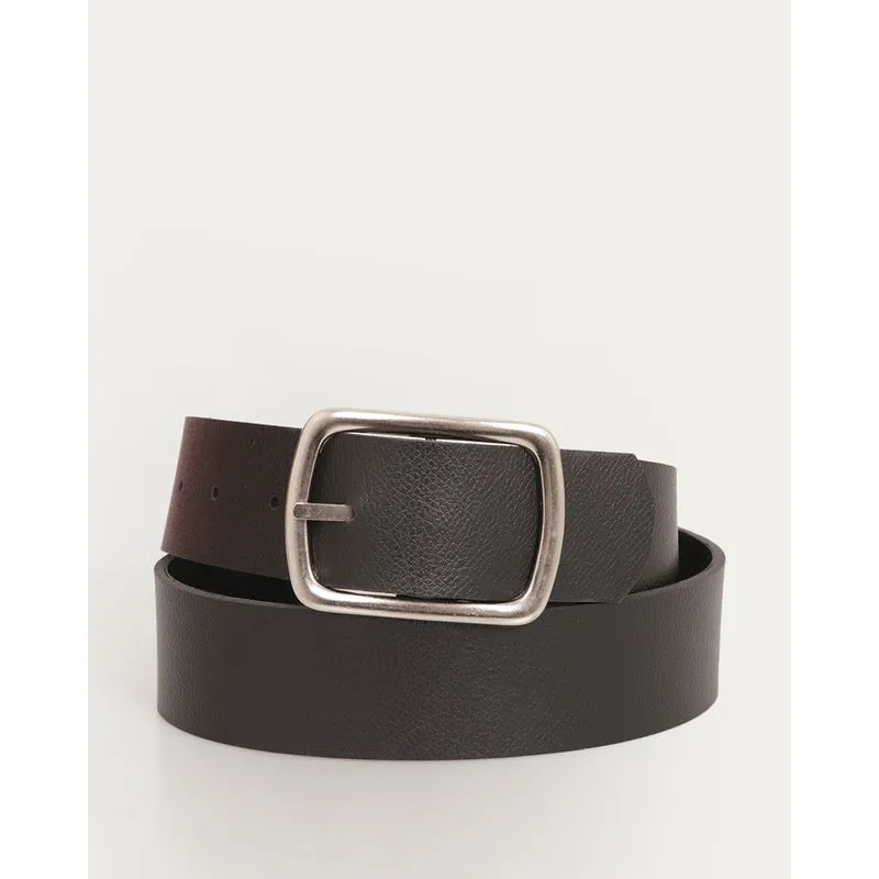 Cinto Feminino Encapado Fivela Retangular Preto M