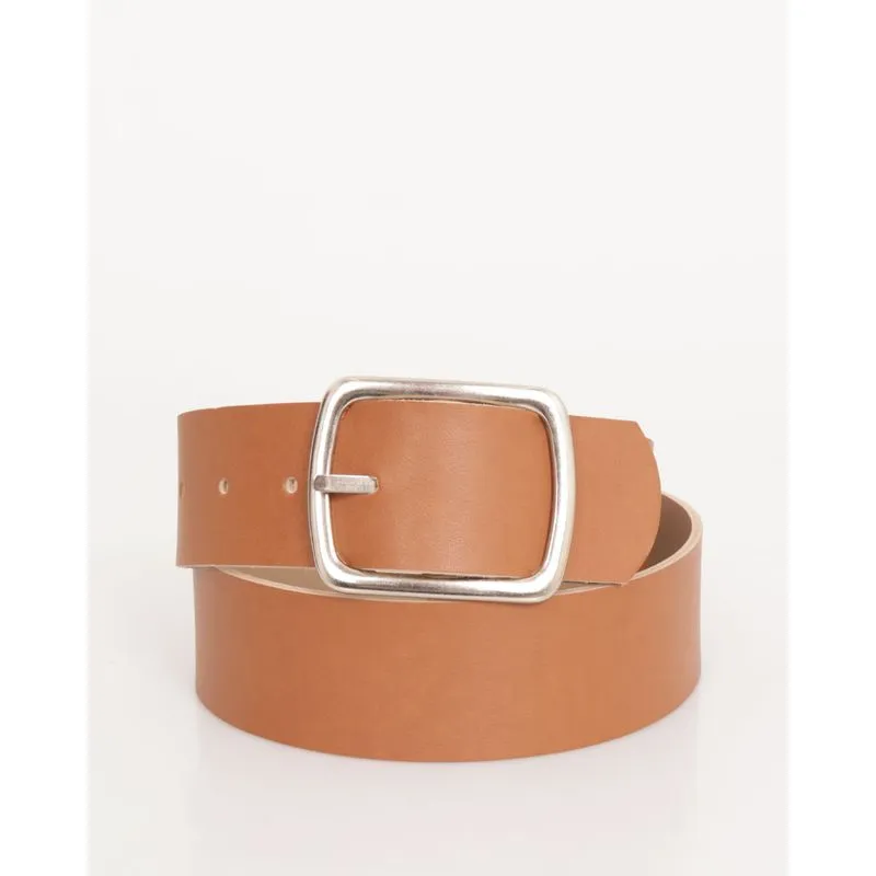 Cinto Feminino Encapado Fivela Retangular Marrom M