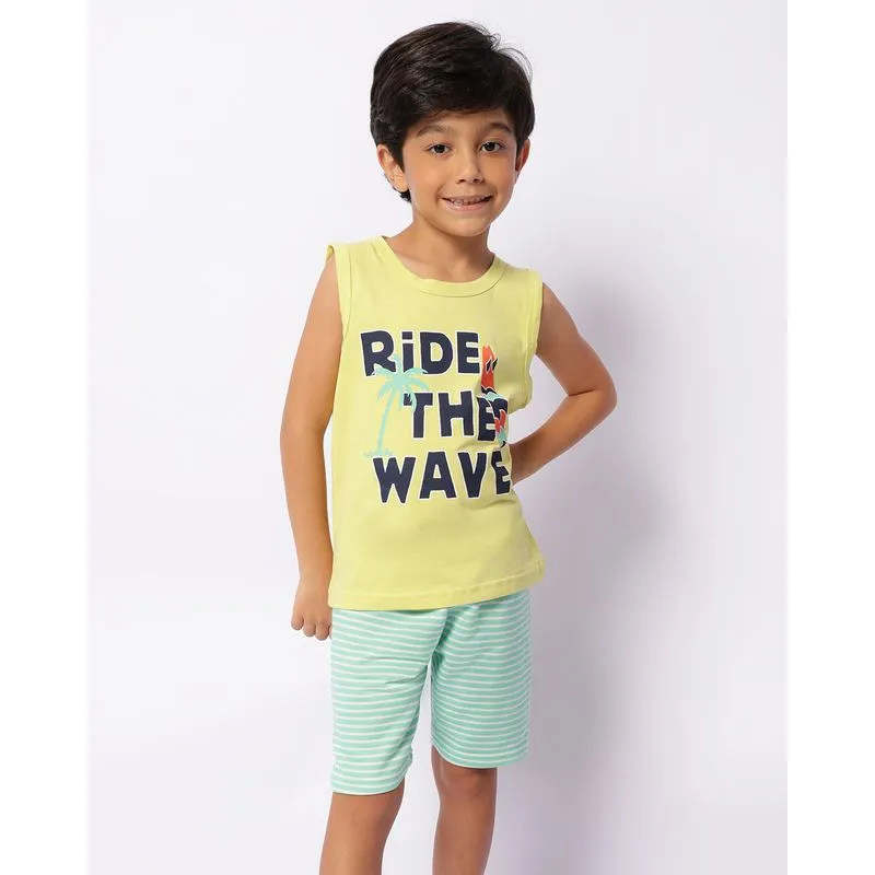 Conjunto Infantil Curto Estampa Tropical Verde 4