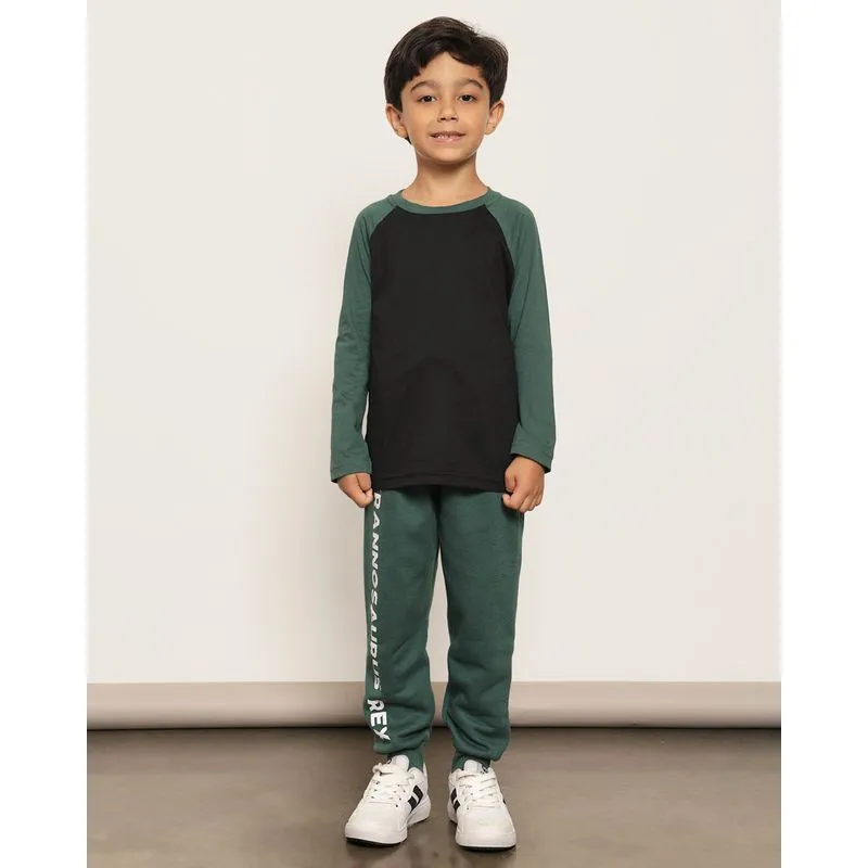 Calça Infantil Jogger Estampa Na Frente Verde 6