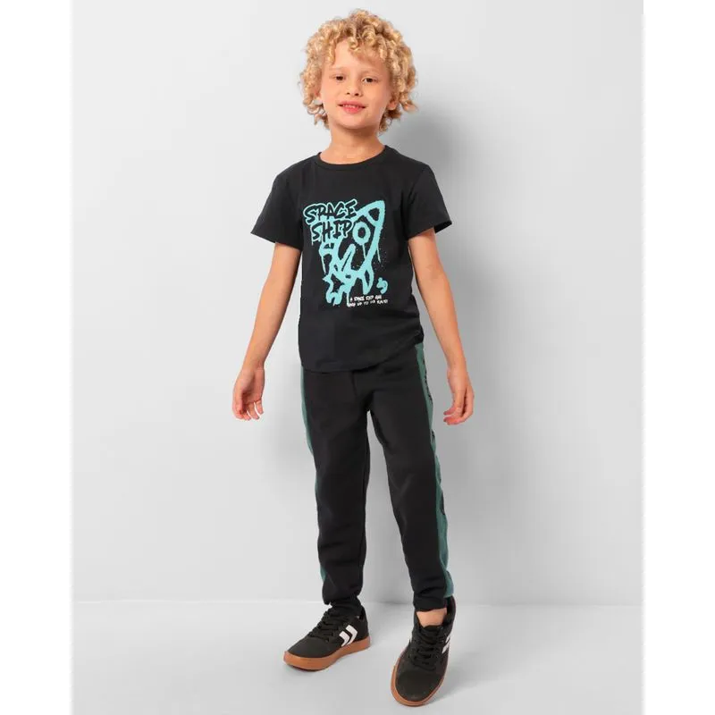 Calça Infantil Moletinho Jogger Marvel Estampa Hulk Verde 4