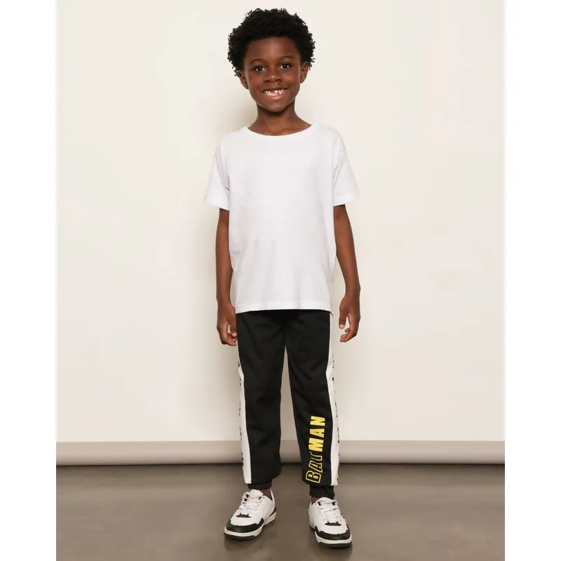 Calça Infantil Jogger Moletinho DC Estampa Batman Preta 4