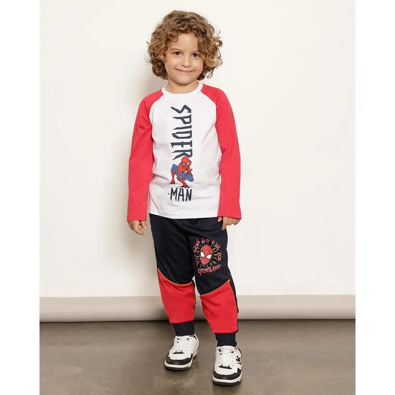 Calça Infantil Helanca Peluciada Jogger Marvel Homem Aranha Marinho 10