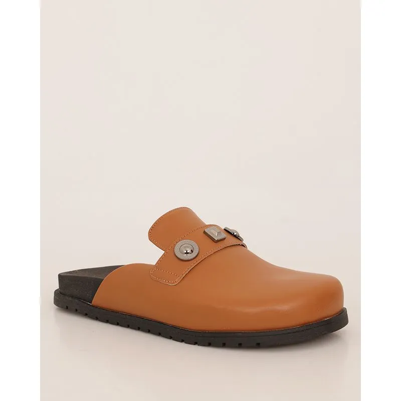 Mule Feminino Com Aplicação Marrom 35