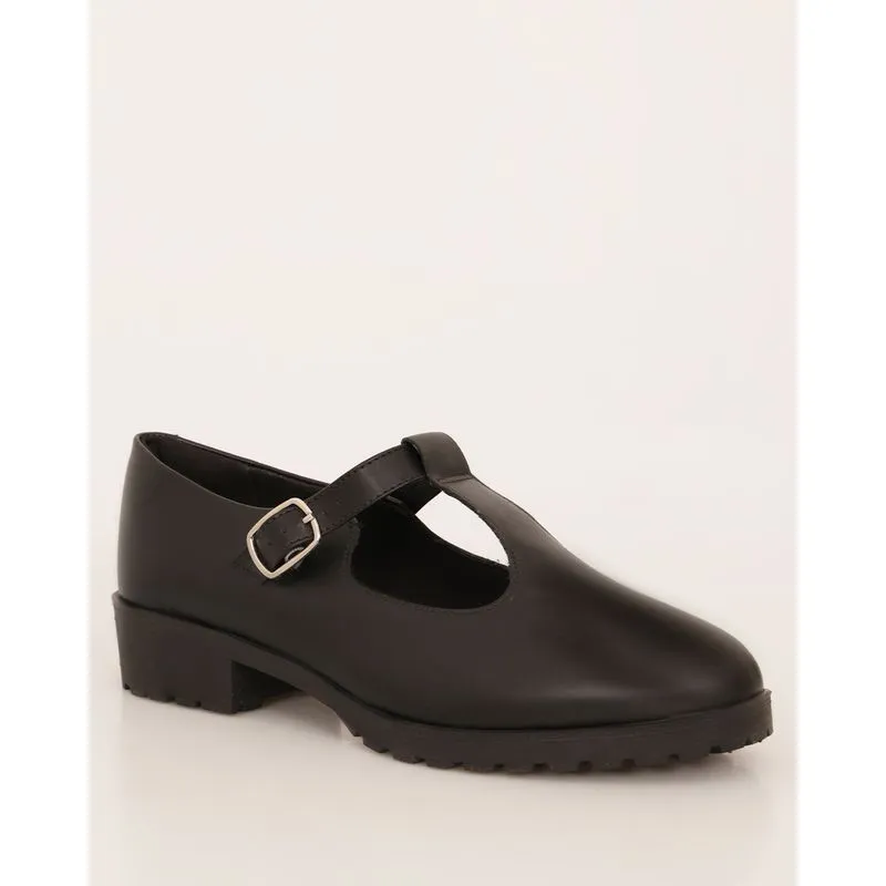 Sapato Boneca Com Fivela Preto 35