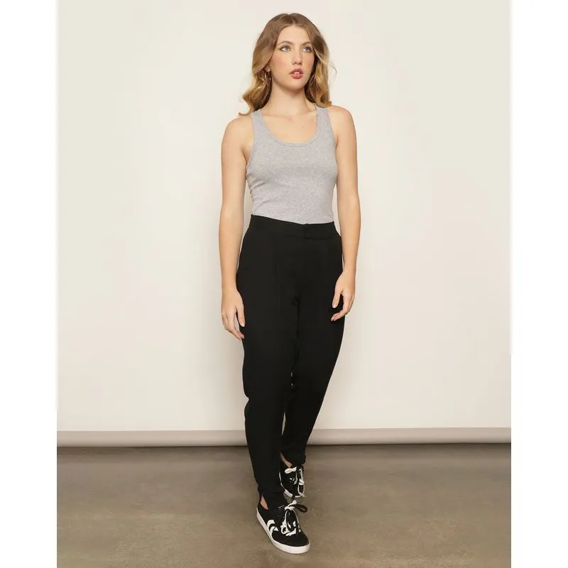 Calça Feminina Alfaiataria Viscose com Bolsos Preta P