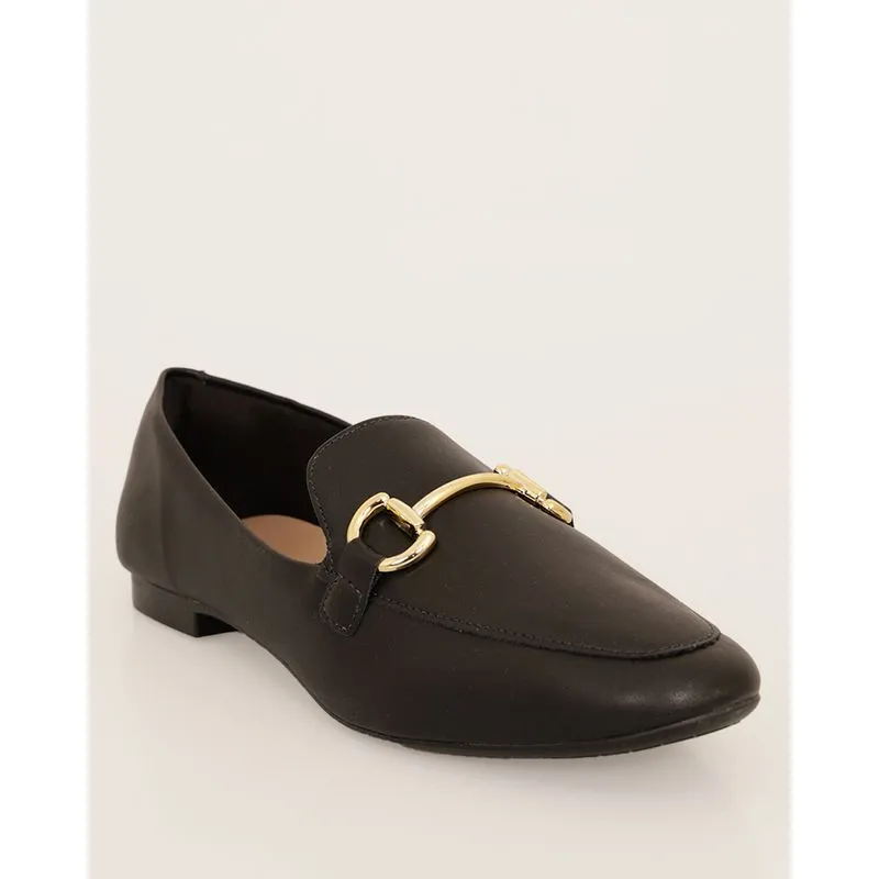 Mocassim Feminino Com Fivela Preto 38