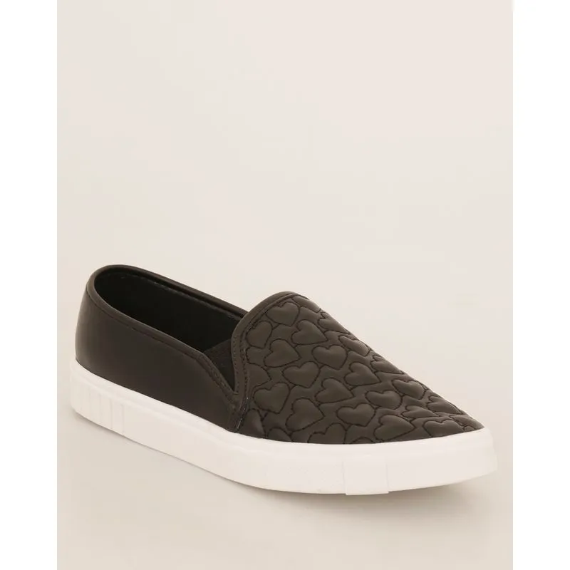 Tênis Feminino Slip On Texturizado Preto 39