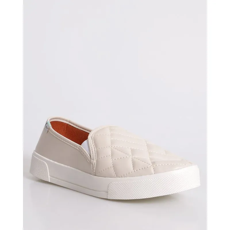 Tênis Feminino Slip On Recortes Off White 36