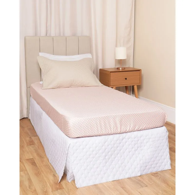 Lençol Avulso Solteiro Com Elastico Andreza Estampa Geométrica Rosa UN