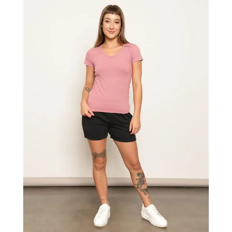 Short Feminino Curto Moletinho Preto G