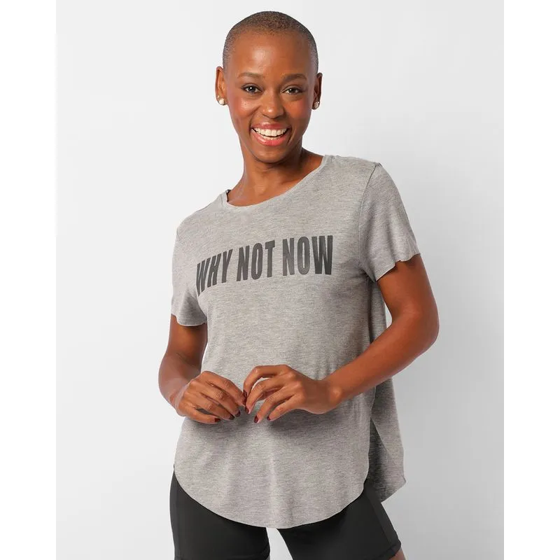 Blusa Feminina Fitness Fitter Estampa Frontal Cinza G