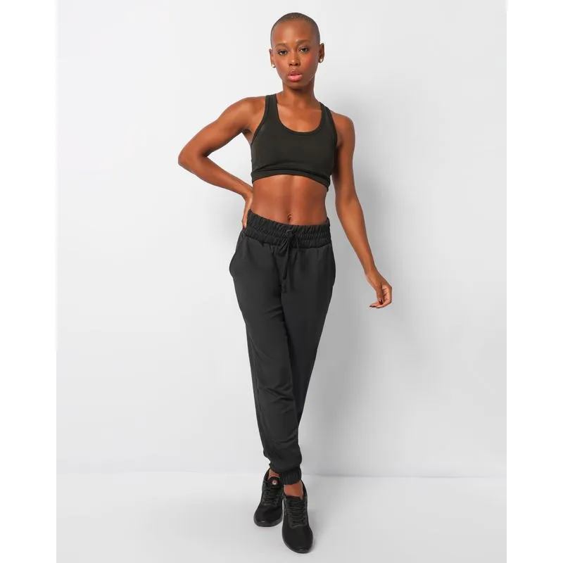 Calça Feminina Dry Fit Jogger Fitter Fitness Texturizada Preto P