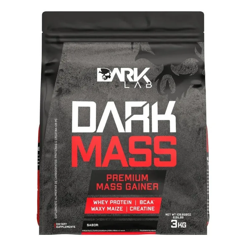 3x Dark Mass 3kg Dark Lab Sabor Baunilha