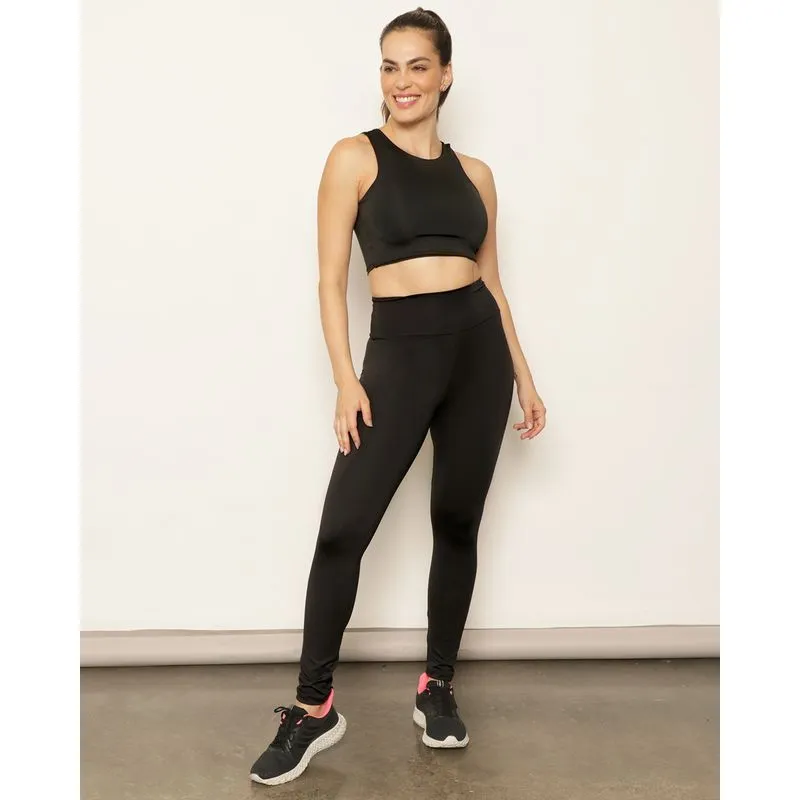 Calça Legging Feminina Fitter Fitness Com Bolso Preta GG