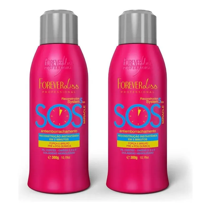 10x Kit 2 Sos Antiemborrachamento 300ml Forever Liss