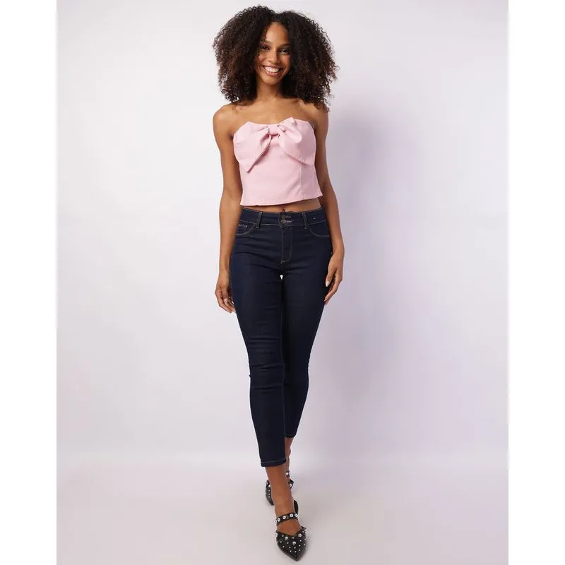 Calça Jeans Feminina Cigarrete Azul 36