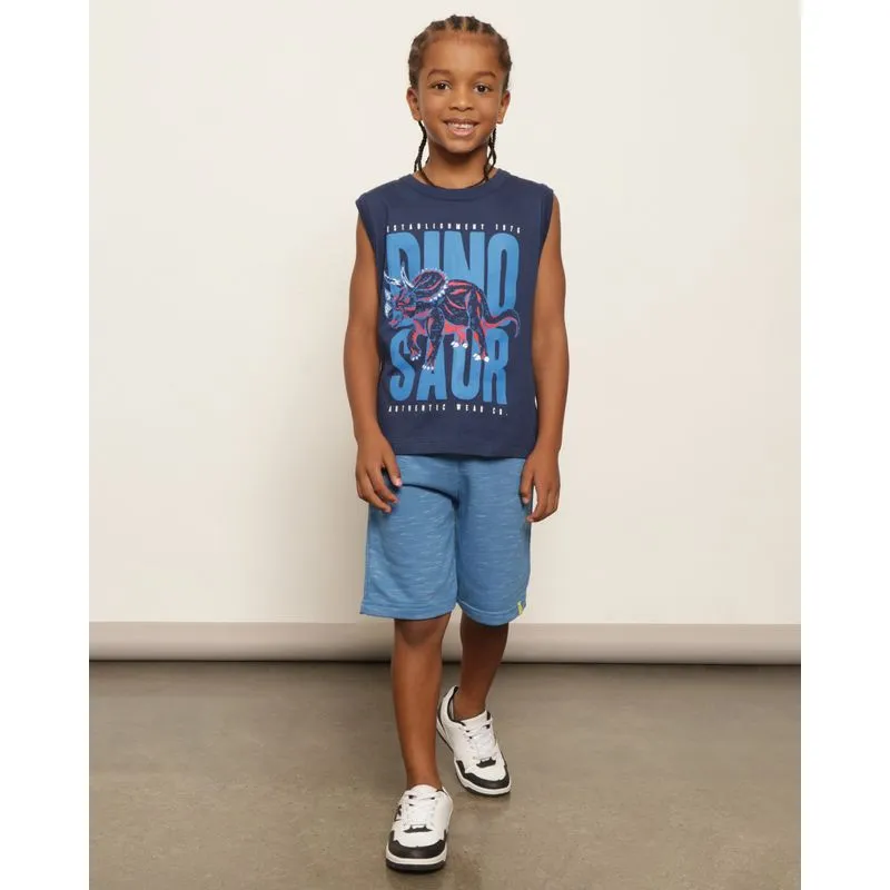 Bermuda Infantil Moletinho Flamê Reta Com Cordão Azul 8