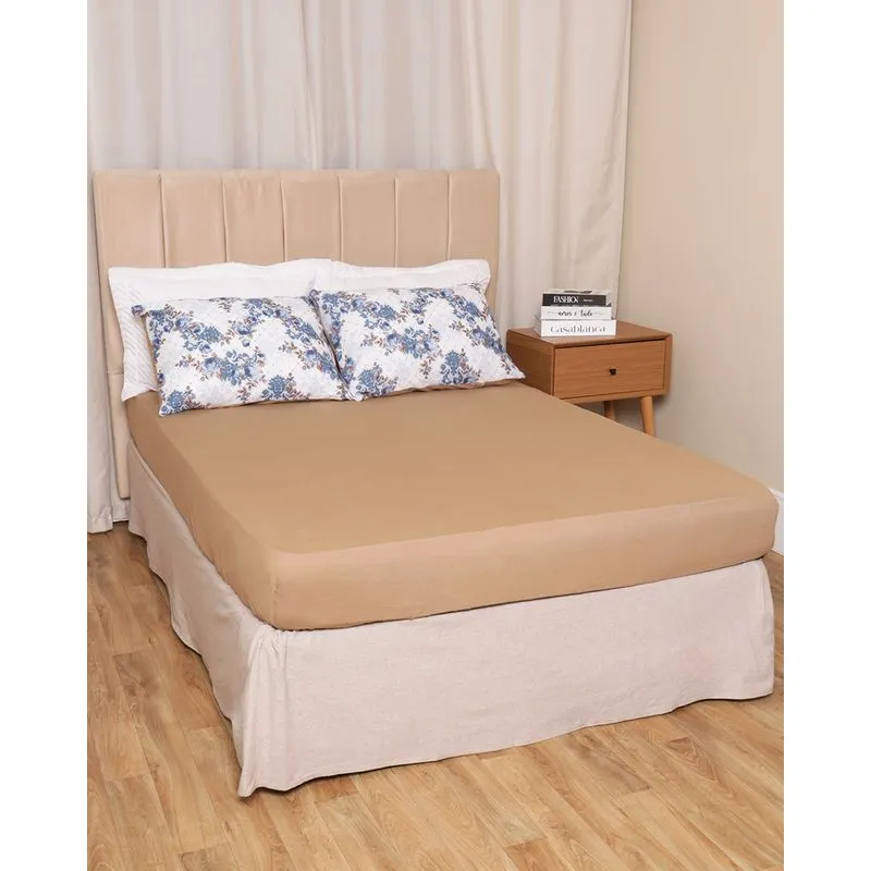 Jogo De Cama King 3 Peças Edromania Bege Escuro UN