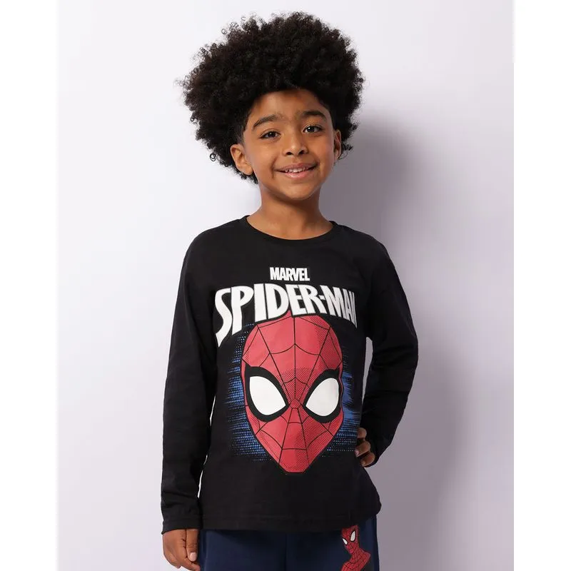 Camiseta Infantil Marvel Homem Aranha Manga Longa Preta 8