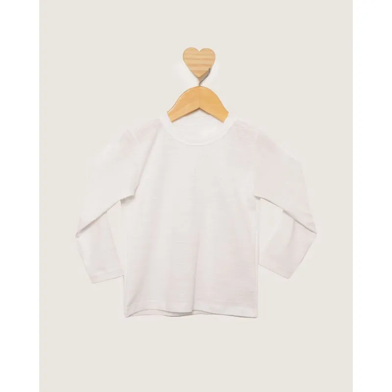 Camiseta Bebê Texturizada Manga Longa Off White 2
